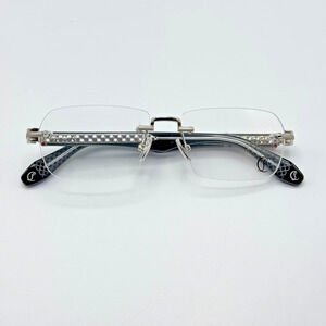 Christian Louboutin Eyeglass Frames LB5021 016 Palladium Rectangle Rimless 56mm